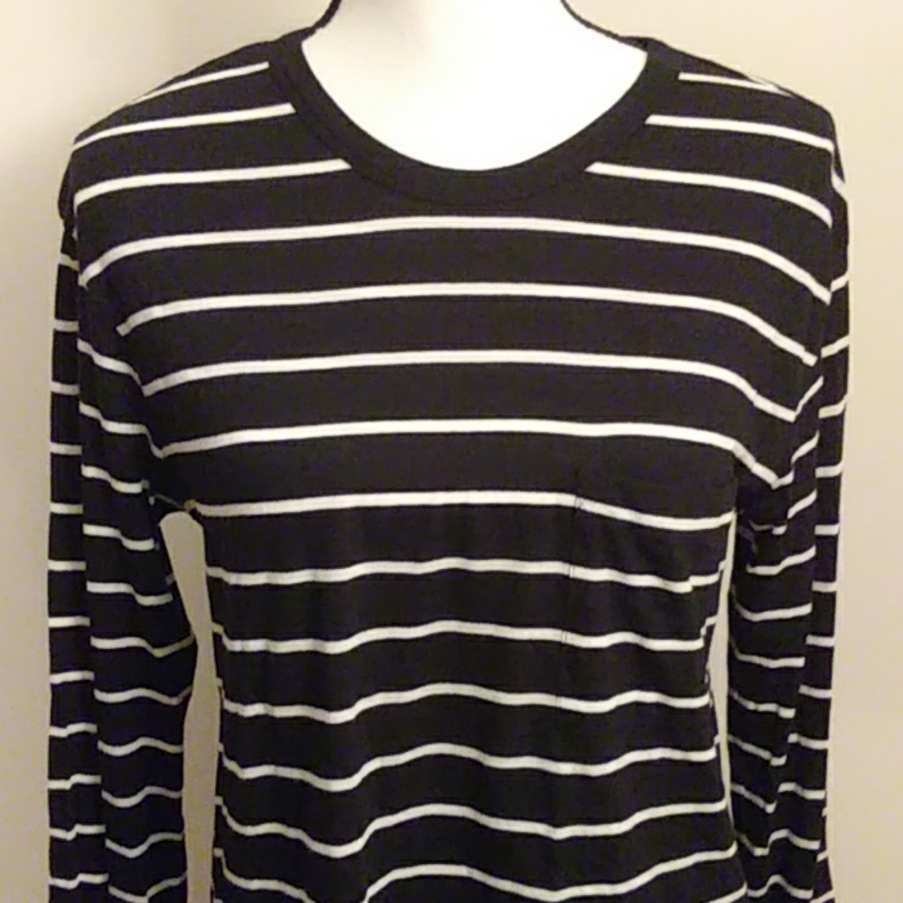 bp Nordstrom top black/white long sleeve, NWOT, XS - Picture 6 of 8